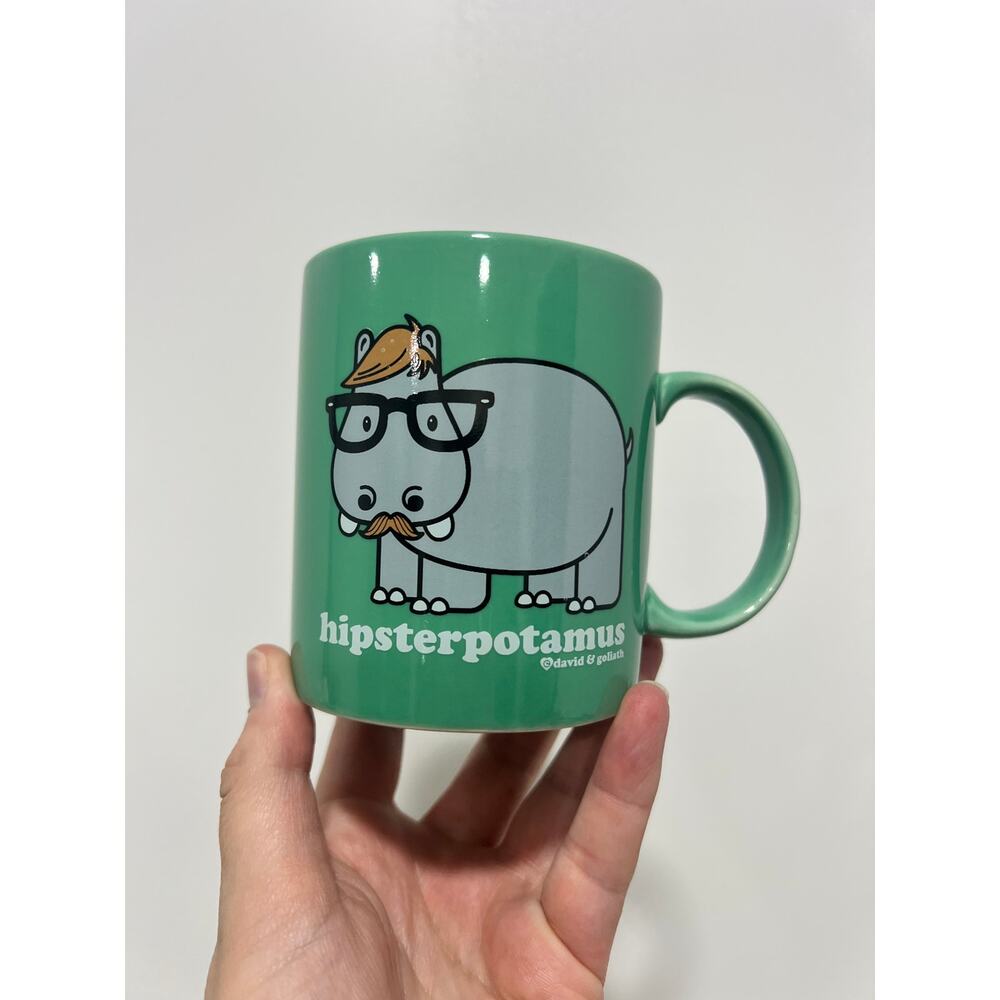 "Hipsterpotamus" Ceramic Coffee Mug by David & Goliath